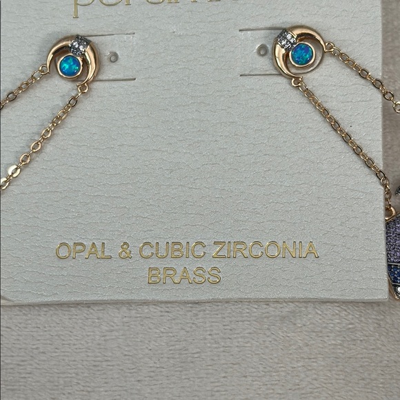 Persimmon Raven Dangle Earrings - Picture 4 of 5